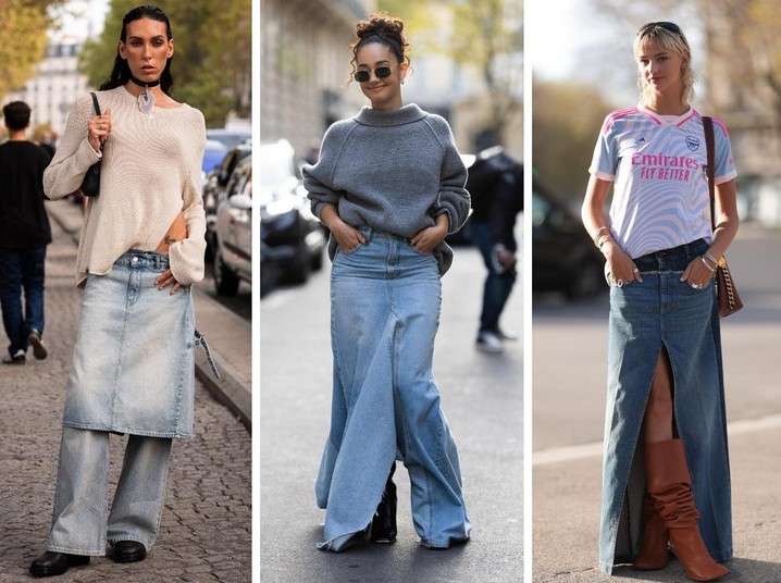 Самые модные джинсовые юбки на лето 2024 — макси, с рюшами и блестящие - «Мода»